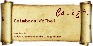 Csimbora Ábel névjegykártya