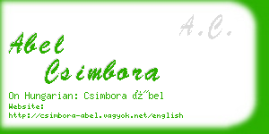 abel csimbora business card